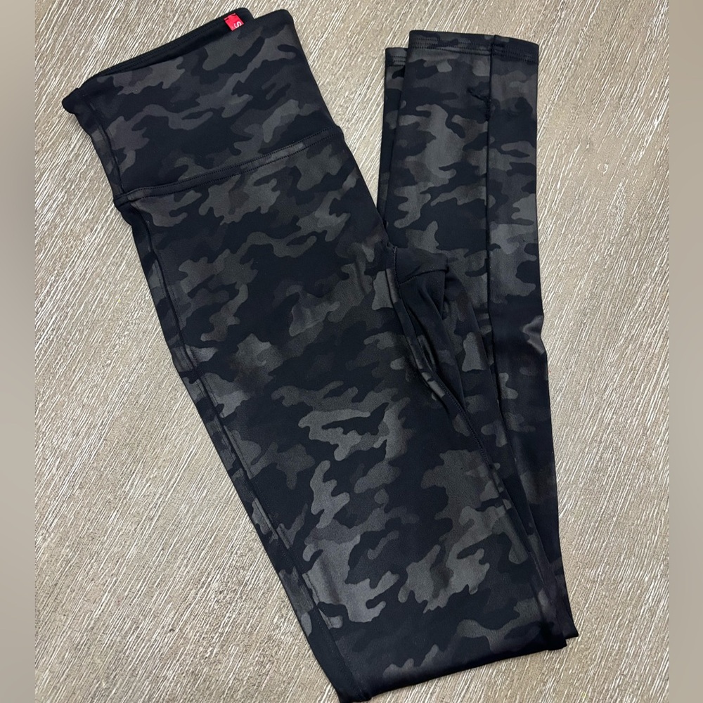 SPANX faux leather camo leggings